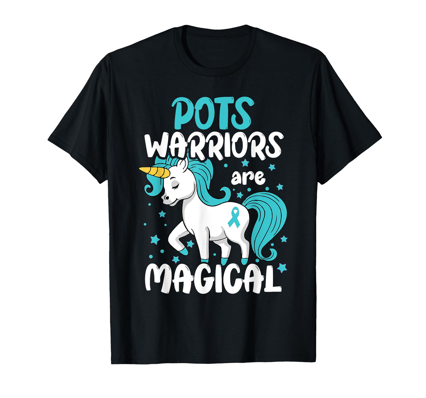 POTS Disorder Warrior Turquoise Pots Dysautonomia Awareness T-Shirt