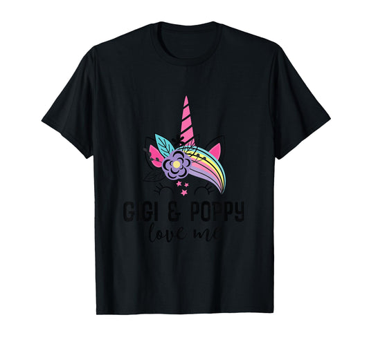 Kids My Gigi and Poppy Love Me Unicorn T-Shirt