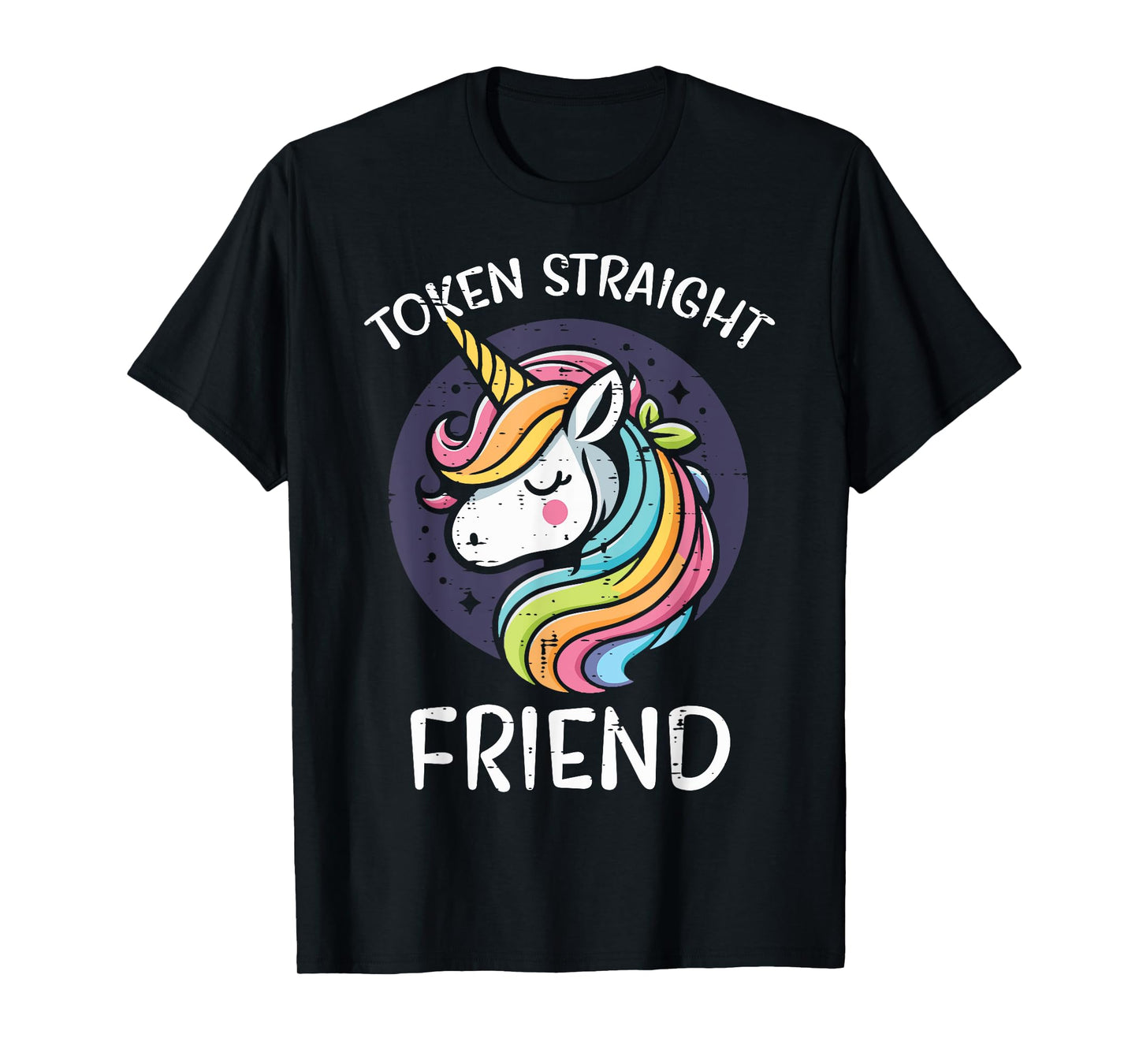 Gay Pride Straight Unicorn LGBTQ Ally Rainbow Women Girls T-Shirt