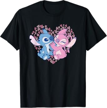 Disney Lilo & Stitch Valentine's Stitch & Angel Lovely Duo T-Shirt