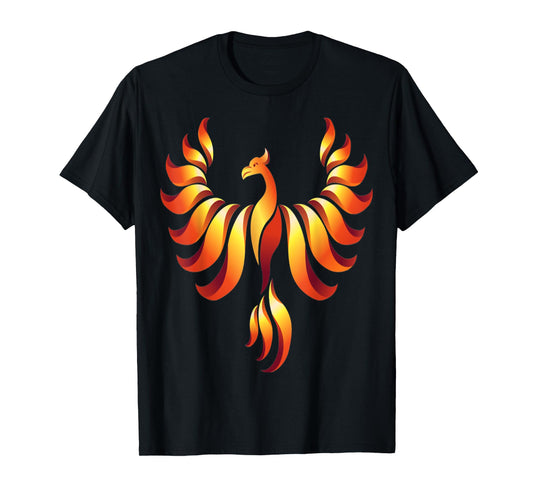 Rising Phoenix Rise from the Ashes Rebirth Symbol T-Shirt