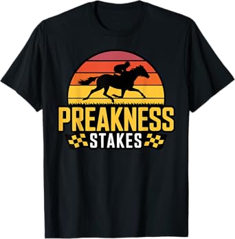 Preakness Stakes Retro Horse Racing, Men Women Kids Jockey T-Shirt