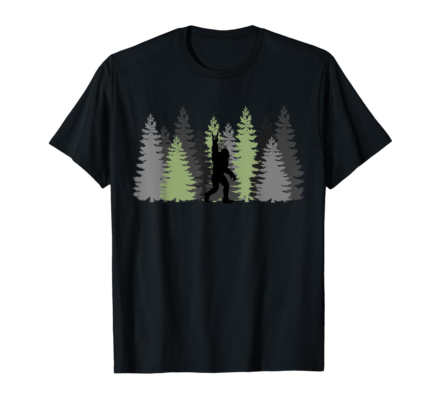Bigfoot In The Forest Funny Sasquatch Bigfoot T-Shirt