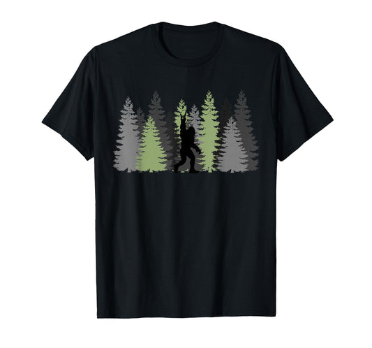 Bigfoot In The Forest Funny Sasquatch Bigfoot T-Shirt