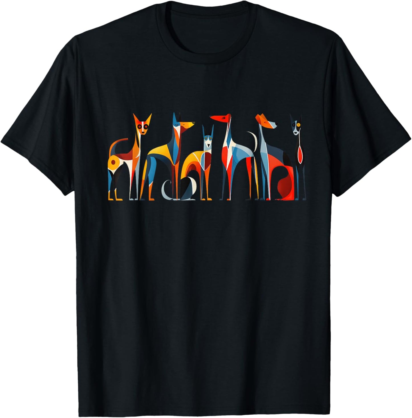 MidCentury Modern Dogs T-Shirt, Small, Black