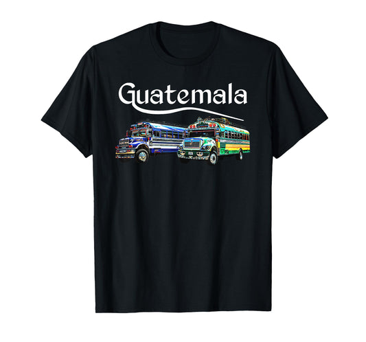 Chicken Bus Guatemala Chapin Quetzal Antigua Tikal Maya 502 T-Shirt