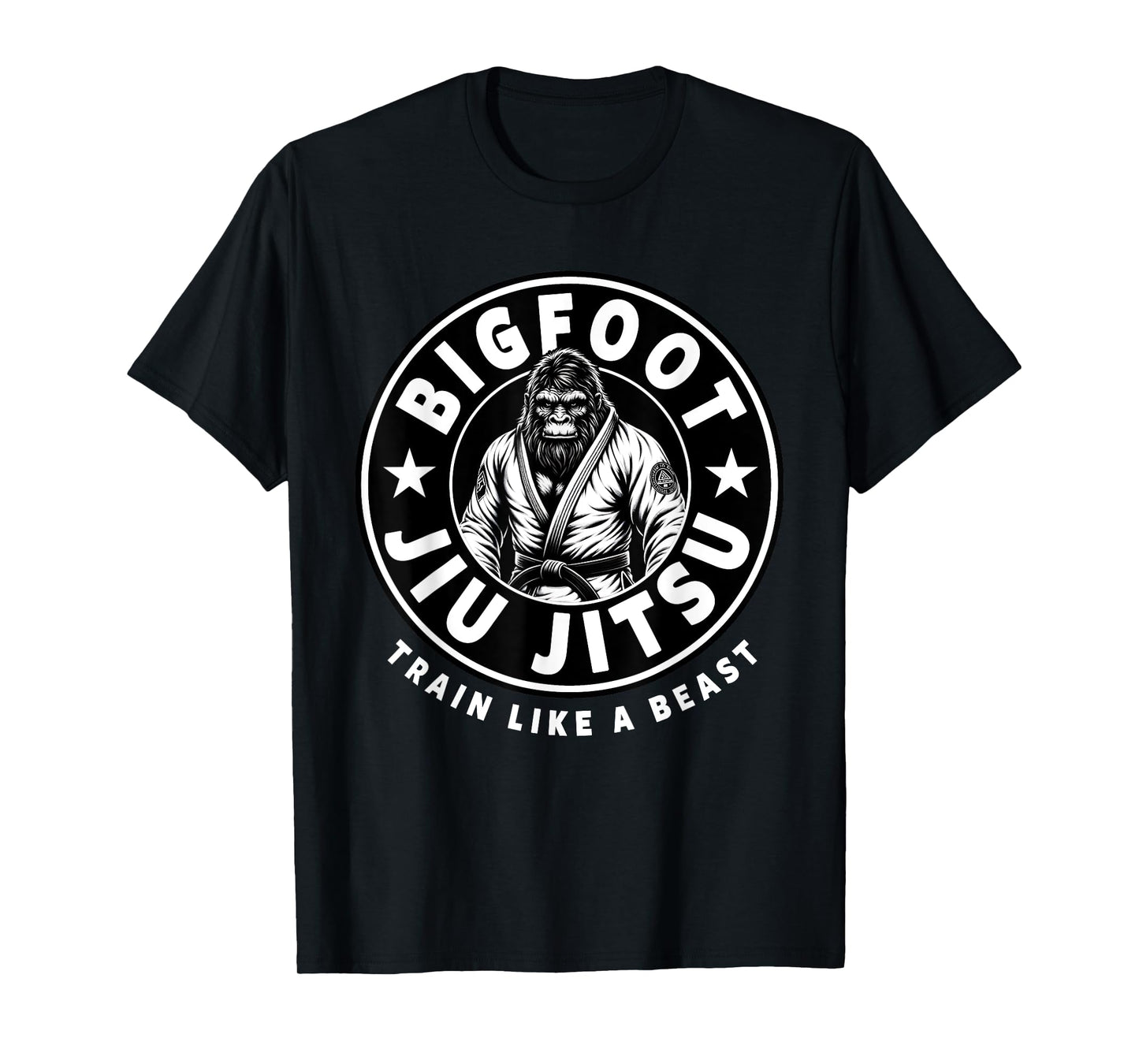 Bigfoot Jiu Jitsu Train Like A Beast Funny Jiu Jitsu T-Shirt