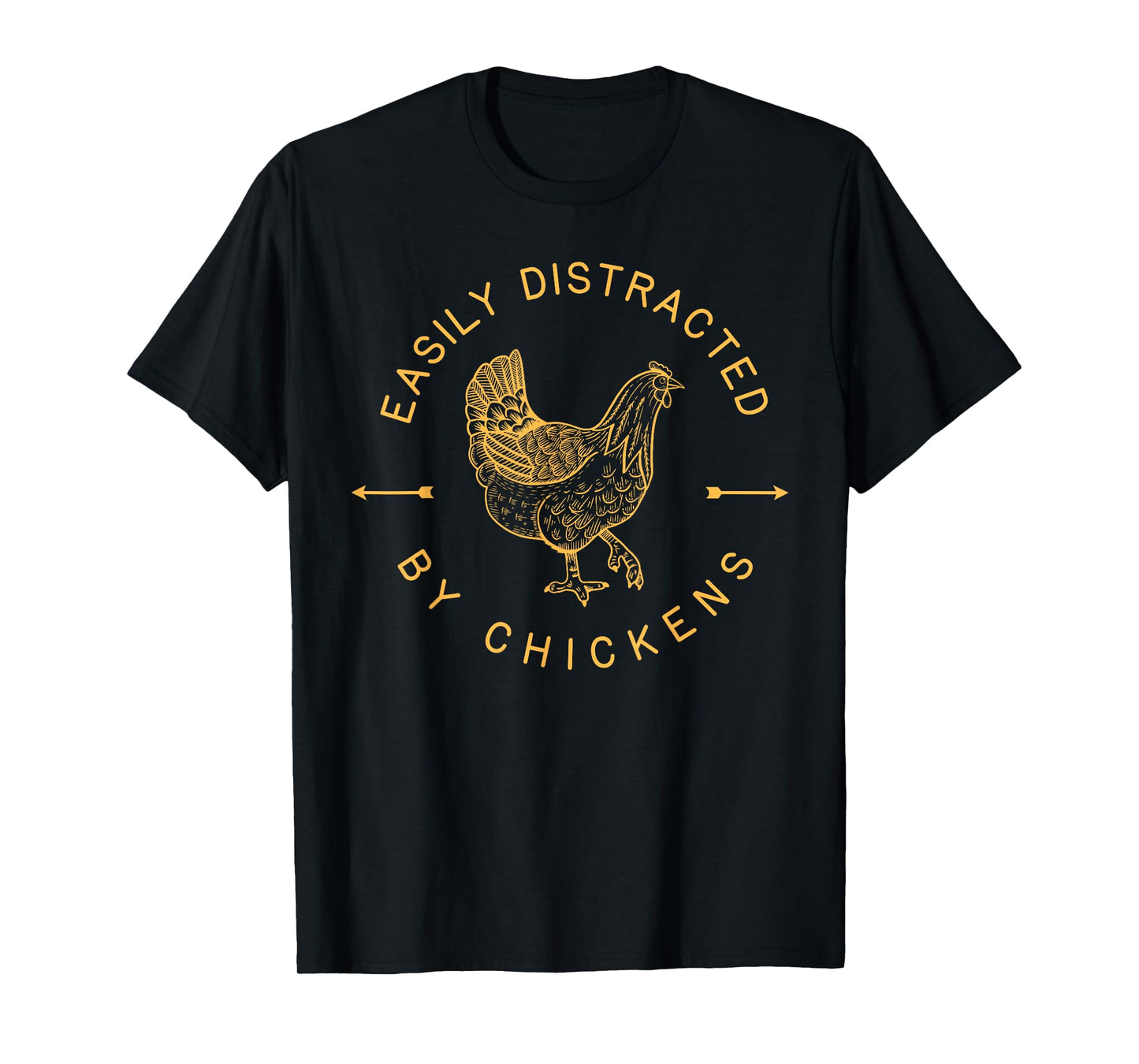 Easily Distracted by Chicken Shirt Farm Animal Hen Gift 2 T-Shirt