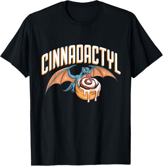 Cinnamon Roll Pterodactyl Dinosaur Funny Cinnamon T-Shirt