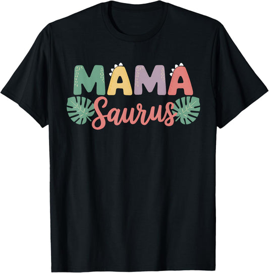 Mama Saurus Mom Dad Dinosaur Birthday Family Matching Women T-Shirt