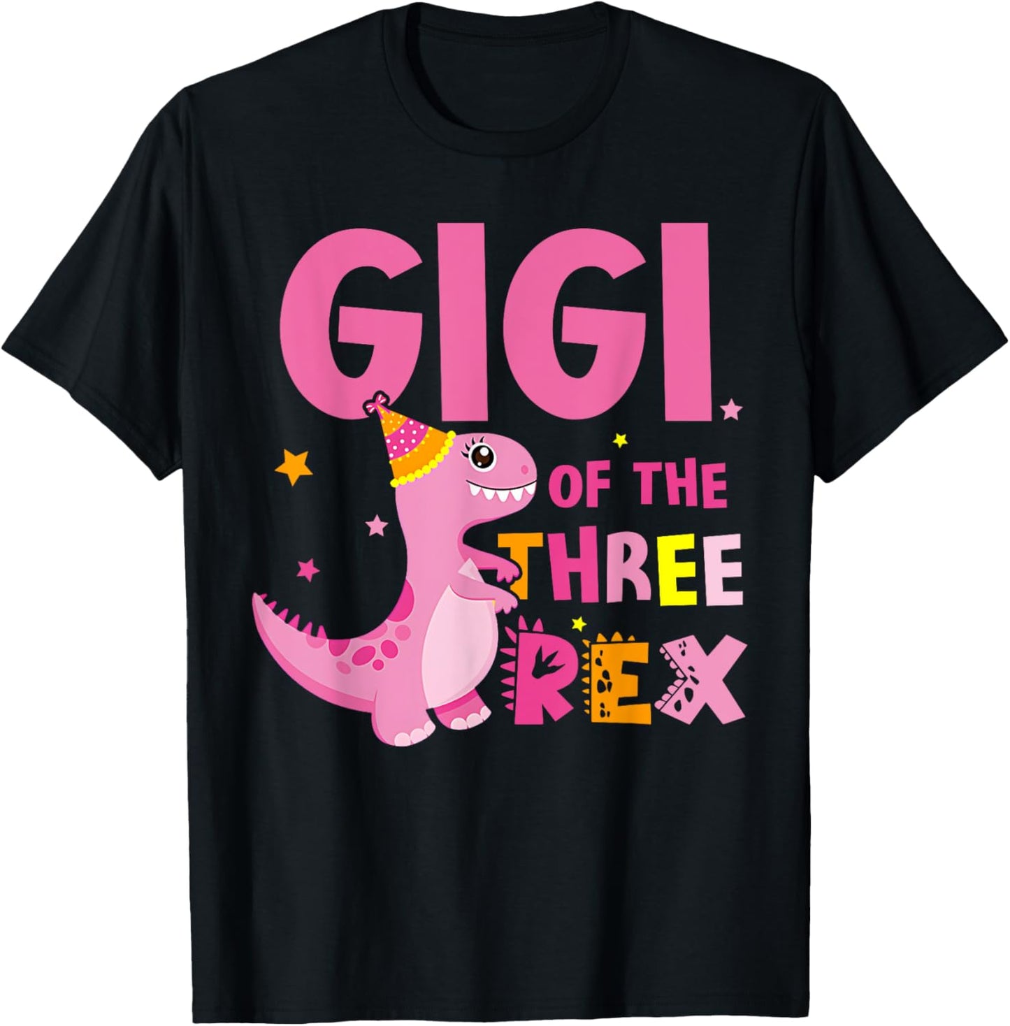 Gigi of the Three Rex Birthday Dinosaur Family Matching T-Shirt