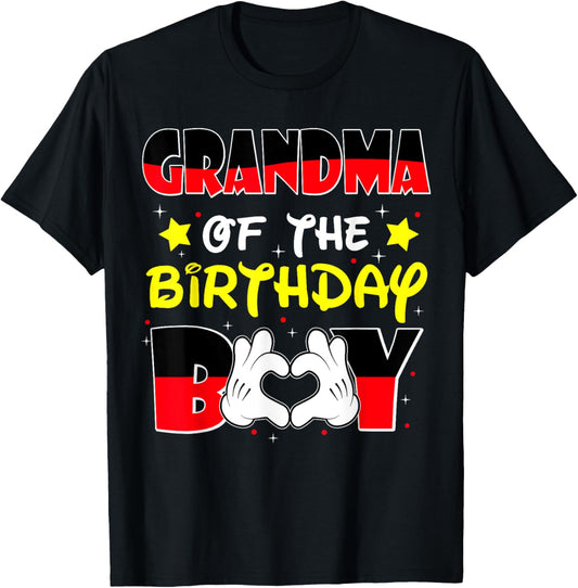 Grandma Of The Birthday Boy Shirt matching Family Decor T-Shirt