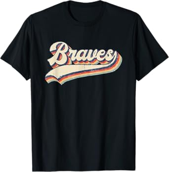 Braves Sports Name Vintage Retro Gift Men Women Girl Boy T-Shirt