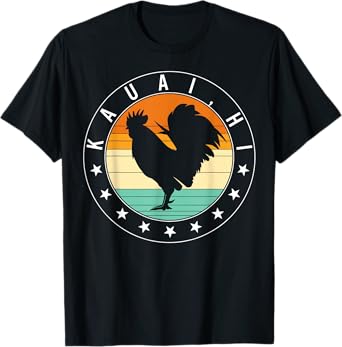 Kauai Hi Wild Feral Chicken Souvenir Hawaii Rooster Fighting T-Shirt