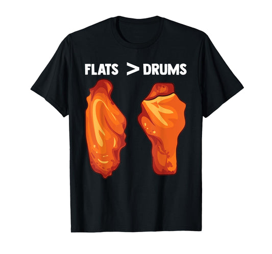 Chicken Wings Flats Funny Gift T-Shirt
