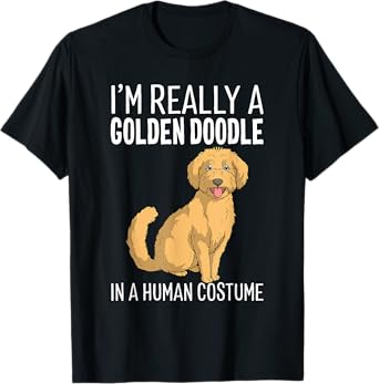 This Is My Human Costume I'm A Goldendoodle Dog Halloween T-Shirt