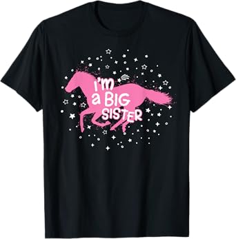 Big Sister Horse Shirt I'm a Big Sister for Girls T-Shirt