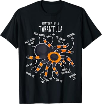 Tarantula Anatomy, Funny Cute Pet Mexican Redknee Spider T-Shirt