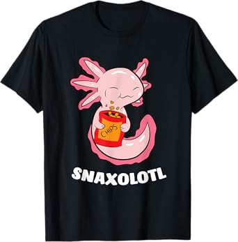 Cute Axolotl Lover Snaxolotl Kawaii Axolotl Food Sweets T-Shirt