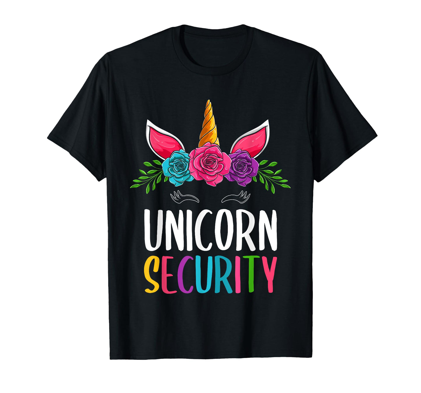 Cute Halloween Unicorn Costumes, Dad Mom Unicorn Security T-Shirt