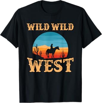 Great Wild Wild West Cowboy Design Western Country Fan T-Shirt