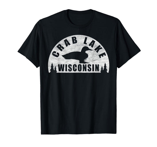 Crab Lake Northern Wisconsin Loon T-Shirt