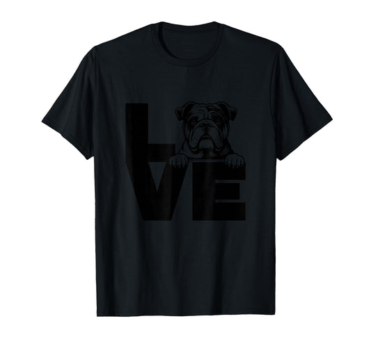 Love Bulldog Dog T-Shirt