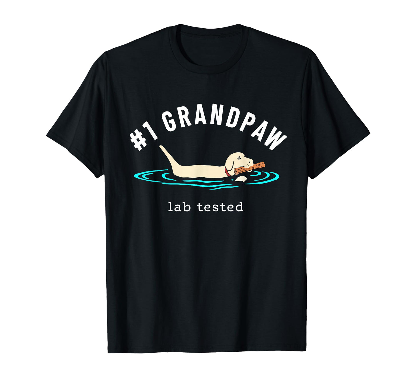 Yellow Labrador Retriever Dog Grandpa - #1 Grandpaw T-Shirt