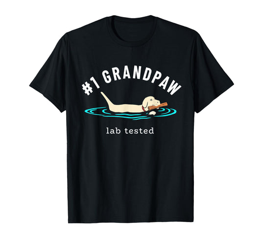 Yellow Labrador Retriever Dog Grandpa - #1 Grandpaw T-Shirt