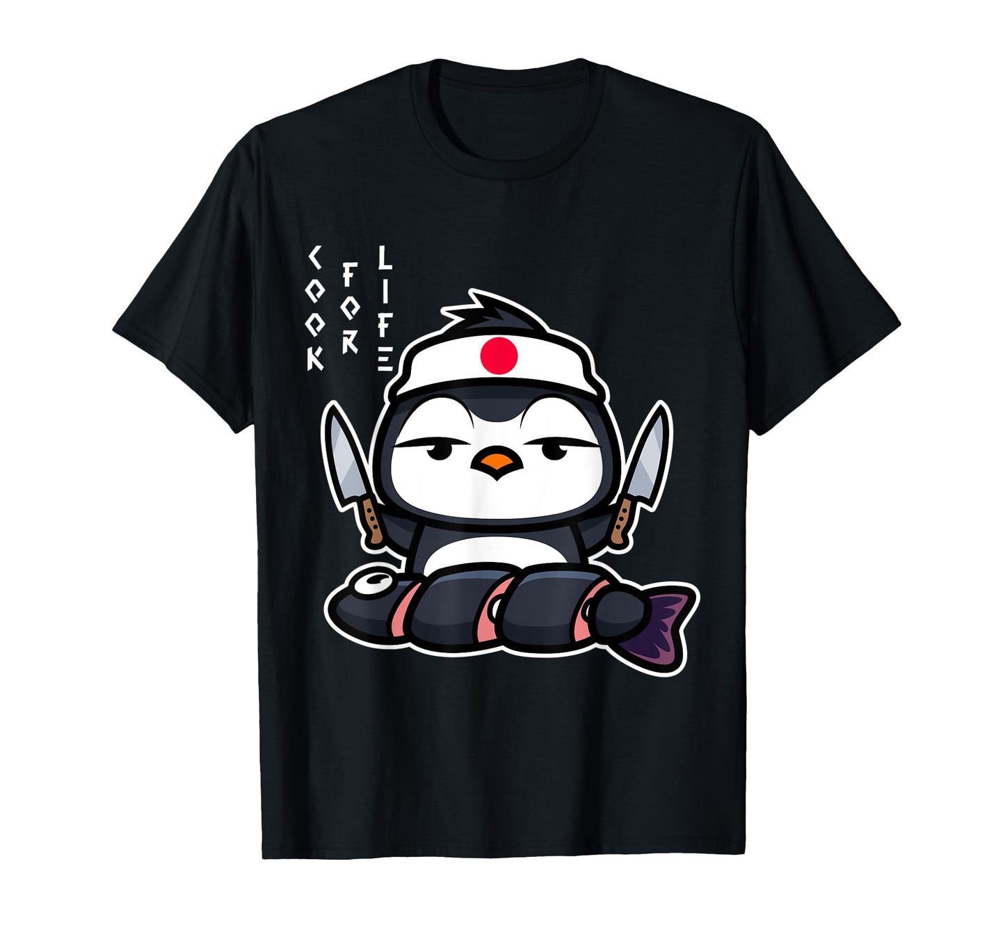 Japanese Penguin Cook Asian Food Funny T-Shirt