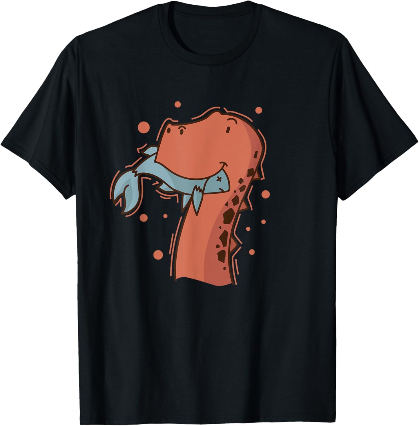 Dino eats a Fish Dinosaur Reptile T-Shirt