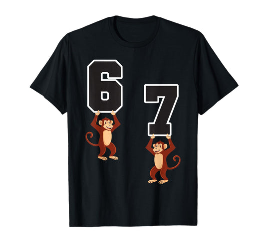 6 7 Funny Matching Teachers Halloween Costume Monkeys T-Shirt