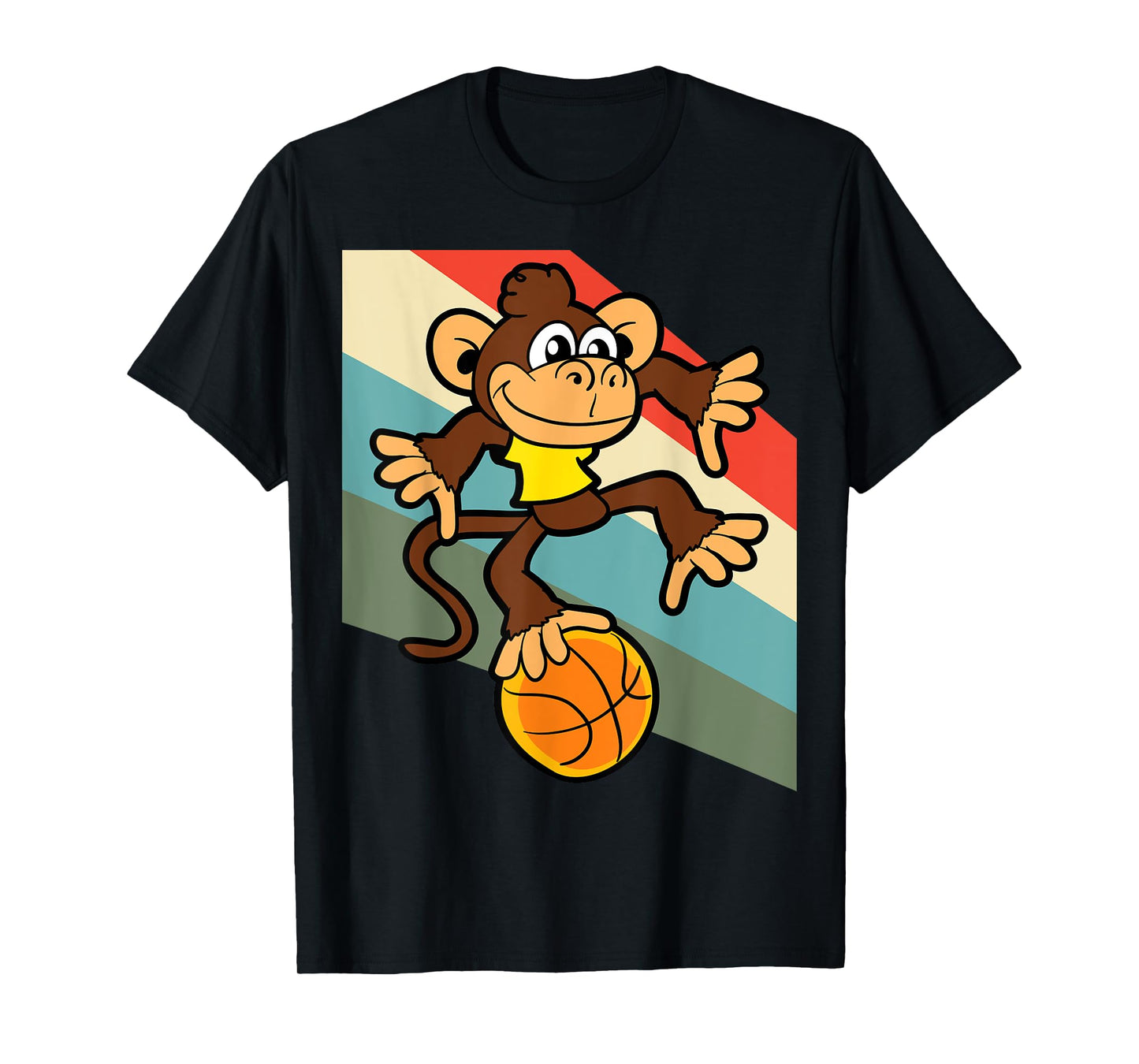 Monkey Basketball Player Animal Funny T-Shirt