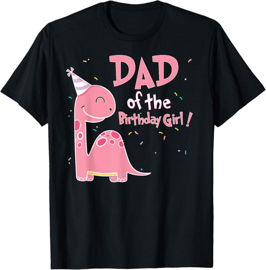 Dad Dinosaur Family Matching Dinosaur Birthday Girl Party T-Shirt