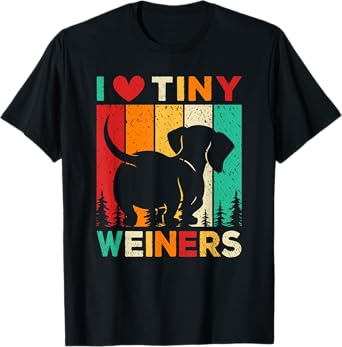 I Love Tiny Wieners Dachshund Dog Lover Men Women T-Shirt