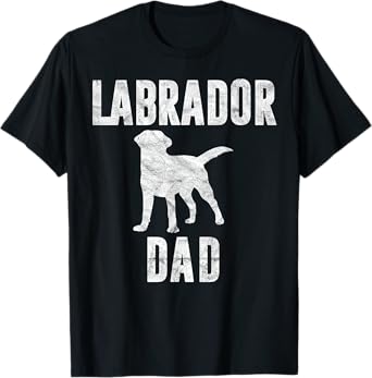 Vintage Labrador Dad Gift Dog Daddy Golden Black Lab Father T-Shirt