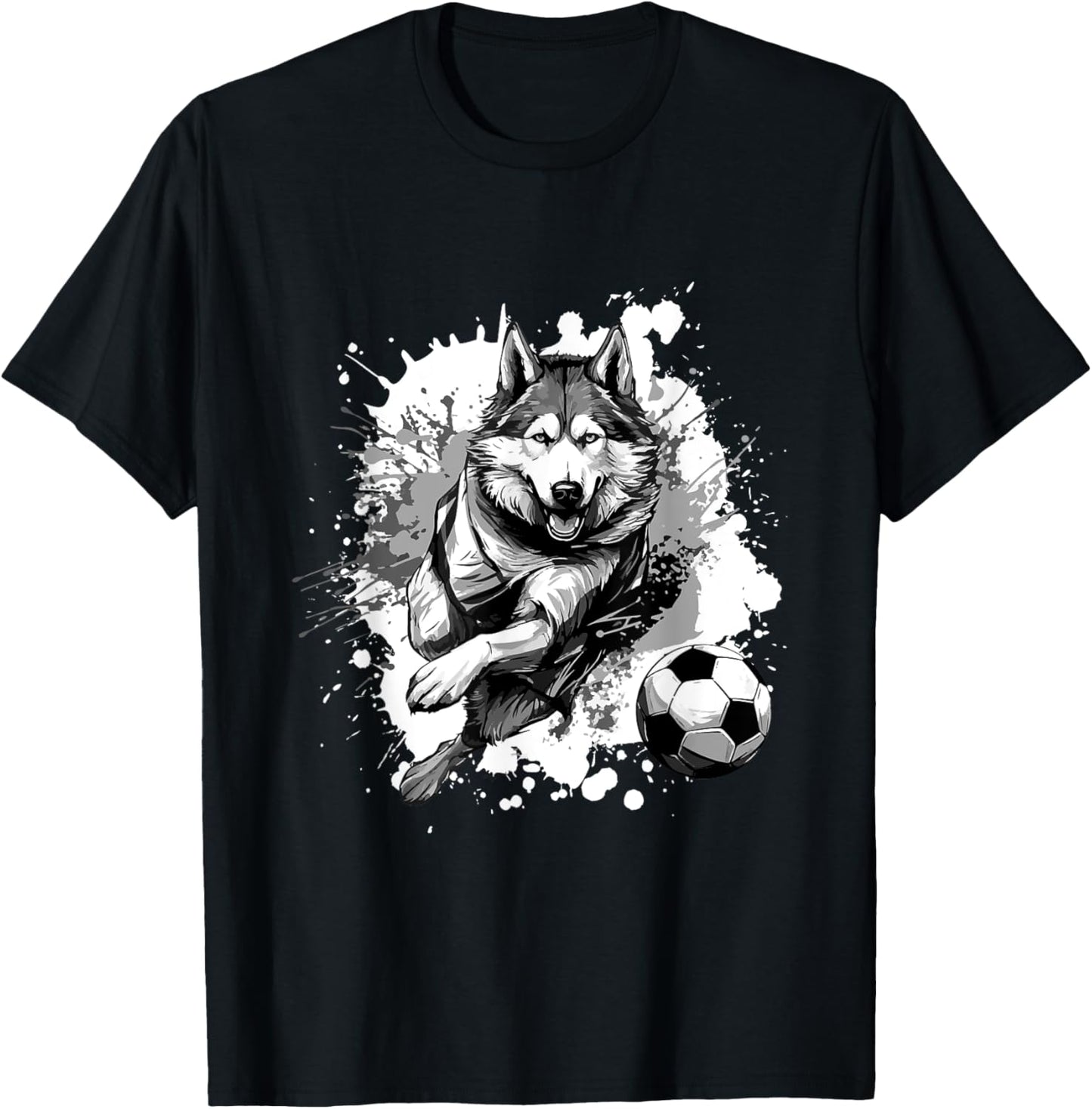Husky Dog Playing Soccer | Sports Team T-Shirt
