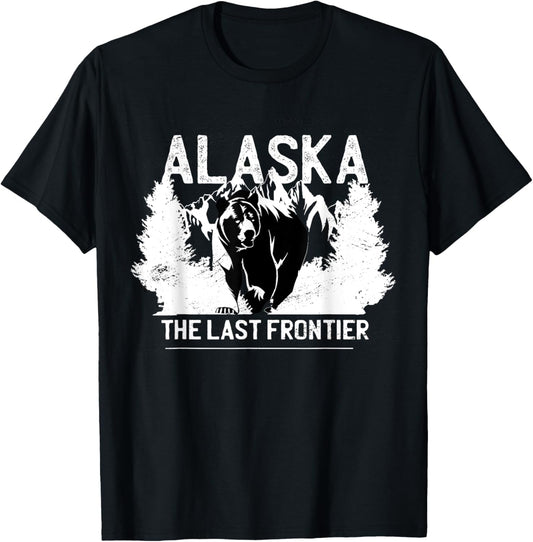 Alaska The Last Frontier Grizzly Bear Nature Outdoor Gift T-Shirt