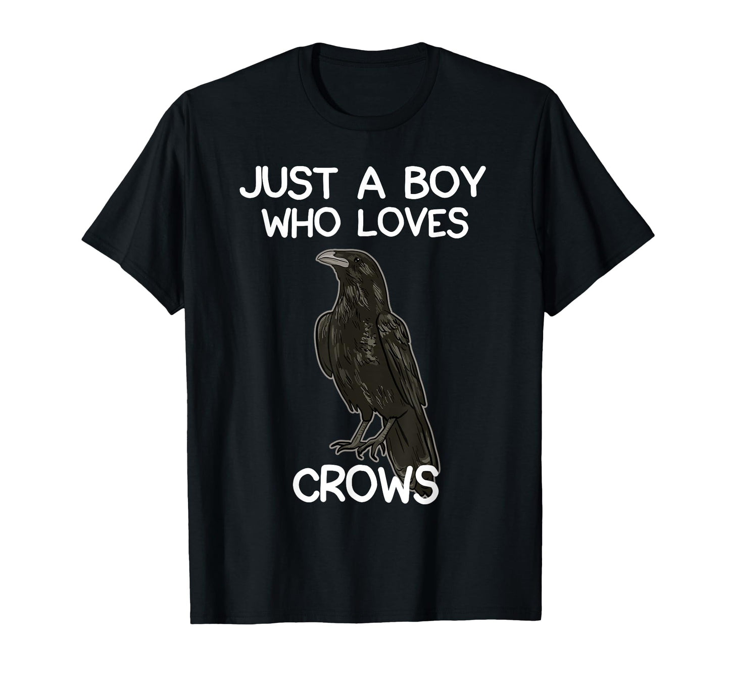 Just A Boy Who Loves Crows for Men Crow and Raven Lovers T-Shirt