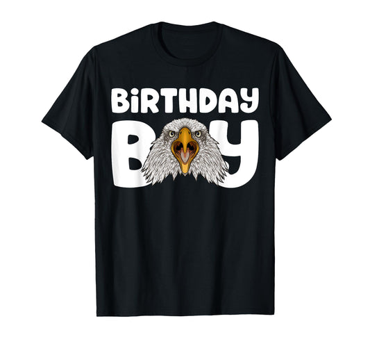 Eagle Birthday Boy Party Bird Kids Boys Bald Eagle Birthday T-Shirt