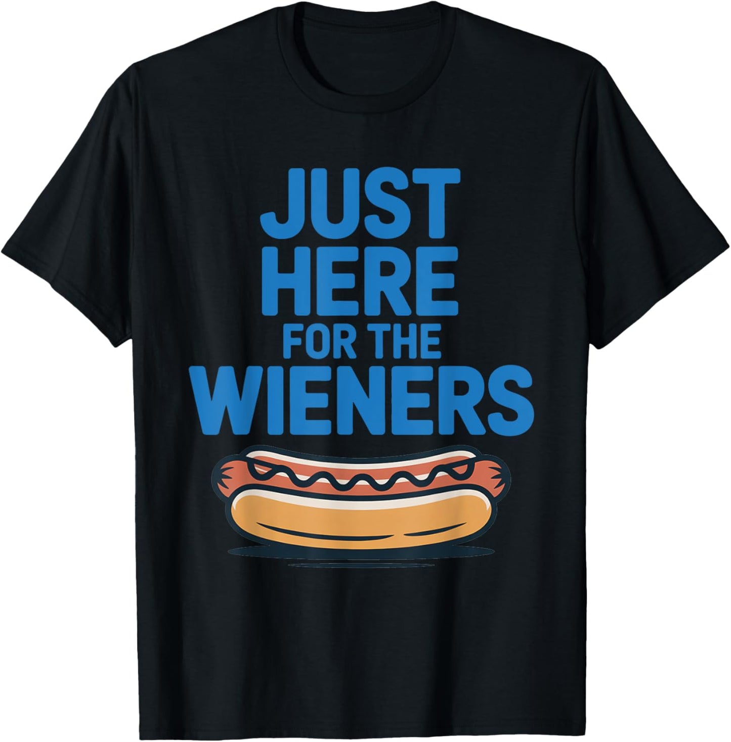 Vintage I'm Just Here For The Wieners 4th Of July Hot Dog T-Shirt
