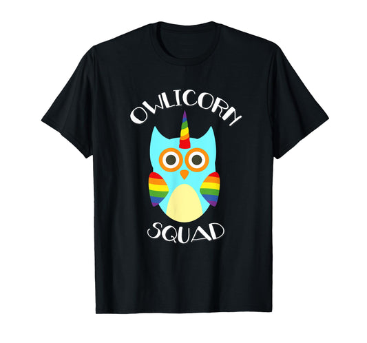 Owlicorn Owl Unicorn Mash Up Squad Shirt T-Shirt