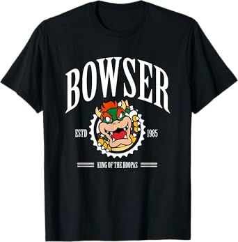 Super Mario Bros Bowser Est 1985 King Koopa Collegiate T-Shirt