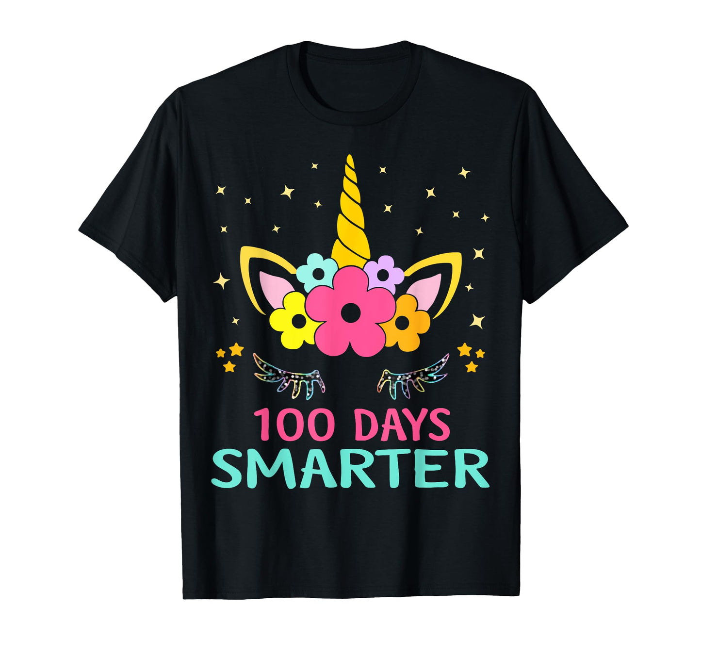100 Days of School Unicorn Girls Teacher 100th Day of School T-Shirt