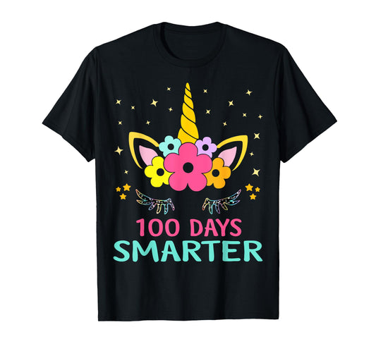 100 Days of School Unicorn Girls Teacher 100th Day of School T-Shirt