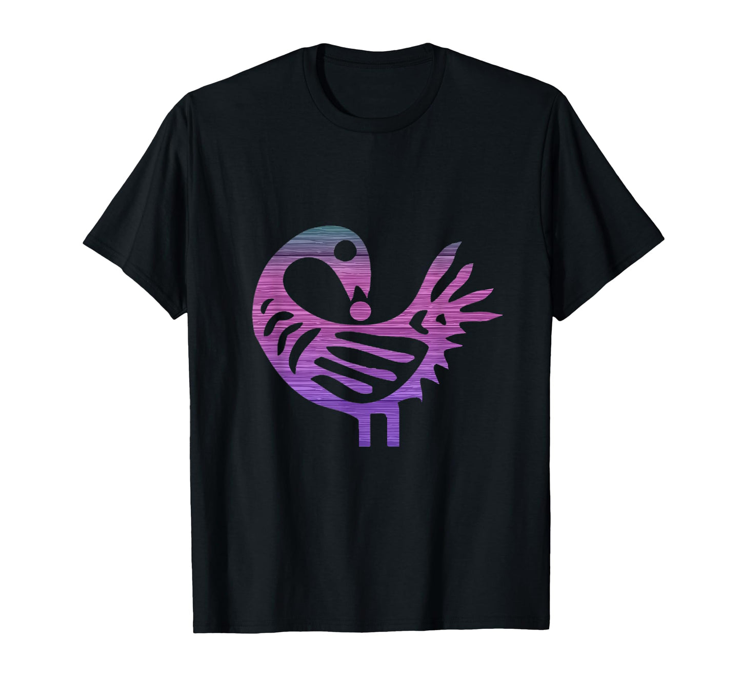 Sankofa Bird Simple Purple Afrocentric Adinkra Symbol T-Shirt