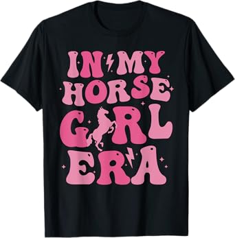 Horseback riding girl funny in my horse girl era groovy T-Shirt