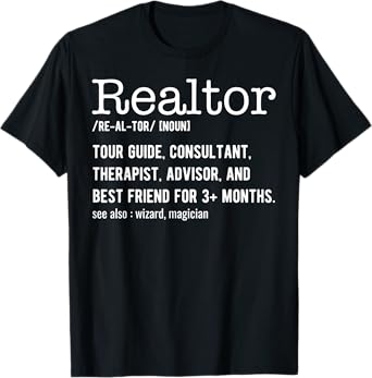 Funny Real Estate Agent Tees Realtor Definition - Realtor T-Shirt