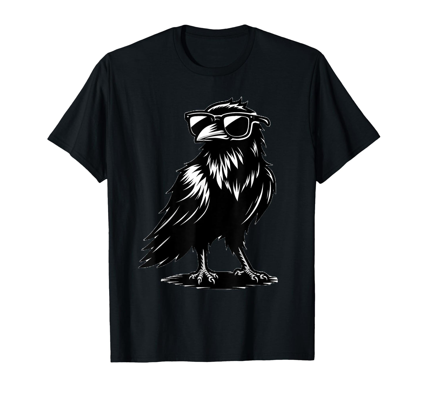 Crow Raven Bird Wearing Sunglasses T-Shirt