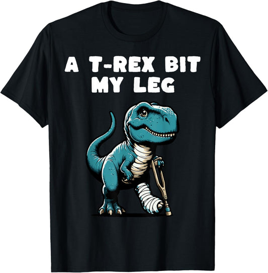 Broken Leg Recovery Kids Boys Dinosaur T-Shirt